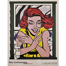 Roy Lichtenstein - Ragazza alla finestra. Riflessi - Poster vintage originale anno 1999