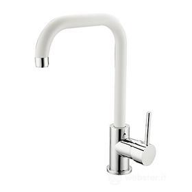 Idro Bric SCARUB0831BS Miscelatore Lavello Florida, Bocca Alta, Grigio/Bianco (AZ)