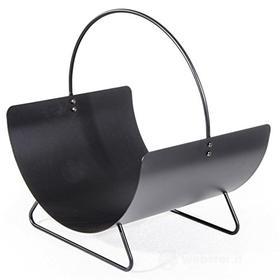 VERDELOOK Portalegna in Metallo Verniciato per Camino 38x46x51 cm, arredo Decoro caminetto (AZ)