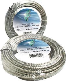 Filomat 899604 Fune Acciaio Inox, 49 Fili Rotolini, 10 mt, 4 mm, m (AZ)