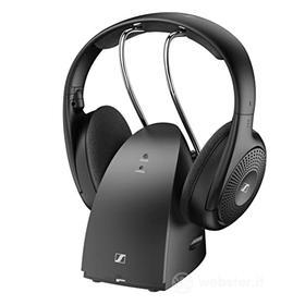 Sennheiser Cuffie Wireless RS 120-W, On-Ear per un Ascolto TV, 3 Modalit? Audio, Controllo del Volume, Portata del Segnale di 60 m, Combinazione Trasmettitore, Caricatore, Colore Nero (AZ)