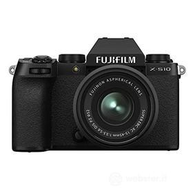 FUJIFILM X-S10 - Fotocamera digitale mirrorless con obiettivo XC15-45 mm F3.5-5.6 OIS PZ, colore: Nero (AZ)