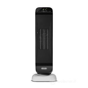 De'Longhi Termoventilatore a torre in ceramica, riscaldamento rapido con 2 livelli di potenza, telecomando, timer da 24 ore, termostato di sicurezza, maniglia posteriore, 2000 W, HFX25S20, bianco/nero (AZ)