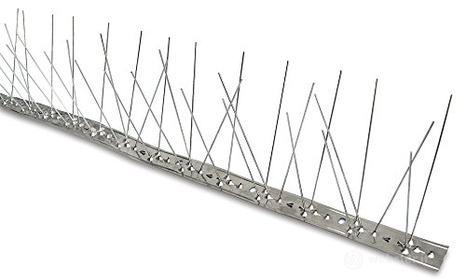 VERDELOOK Dissuasore Inox per volatili, 100x2.7 cm, per grondaia o Tetto (AZ)