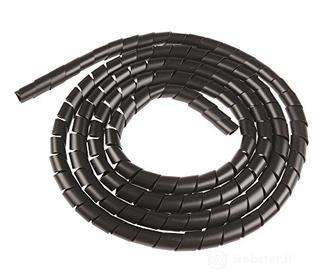 Poly Pool PP8075.2 Raccogli Cavi Spiralato Flessibile Lunghezza 2 Metri Diametro 15 mm, Nero (AZ)