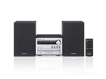 Panasonic SC-PM250BEG-S Sistema Micro, DAB+, CD, MP3, Radio RDS, USB, Bluetooth, 20 Watt RMS, Silver (AZ)