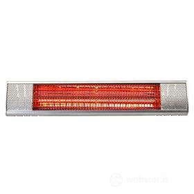 Bimar HR305 Stufa elettrica da esterno da 2000W, Stufetta alogena Elettrica Radiante a Parete con Kit Incluso, Orientabile 0-90 Gradi, Accensione a Corda Inclusa, Riscaldamento per esterno, Istantaneo (AZ)