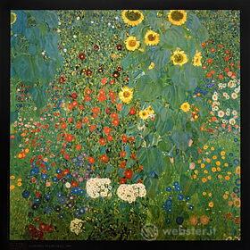 Gustav Klimt - Giardino di girasoli 1905 - Poster vintage originale anno 1994