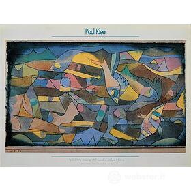 Paul Klee - Spielende fische - Poster vintage originale