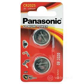 Panasonic Cr2025 Micropile al Litio, Argento (2 Pezzi) (AZ)