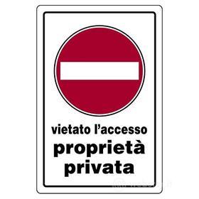 CARTELLO 30X20 PROP.PRIV.V/ACC. (AZ)