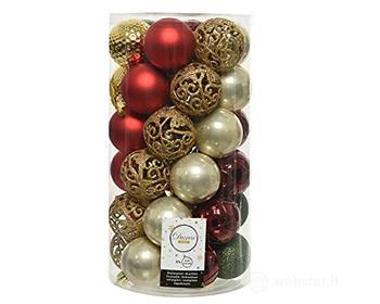 Decoris Palline di Natale in plastica, 6 cm x 37 pezzi, assortite (AZ)