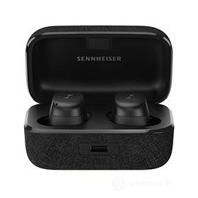 Auricolari Sennheiser MOMENTUM True Wireless 3 - Cuffie Bluetooth in-ear per musica e telefonate con cancellazione attiva del rumore, ricarica wireless Qi, durata della batteria di 28 ore, Nero (AZ)