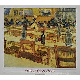 Vincent Van Gogh - Interno del ristorante Carrel ad Arles - Poster vintage originale anno 1999