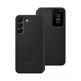 Samsung Smart Clear View Cover per Galaxy S22, Nero (AZ)