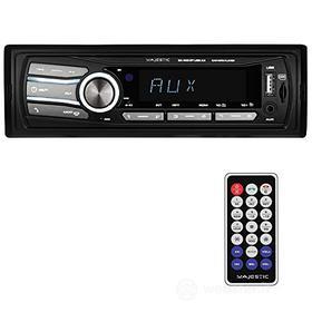 Majestic SA 400 BT USB AX - Sistema Audio Car con Bluetooth, Lettore MP3/WMA da USB/Micro SD, Telecomando, 100W (25W x 4ch), Nero (AZ)