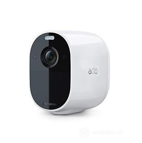Arlo Essential Spotlight VMC2030, telecamera sorveglianza Wifi senza fili, 1080p, Visione notturna a colori, Audio a 2 vie, interno/esterno, Faro e sirena integrati, non richiede Base Arlo, bianca (AZ)