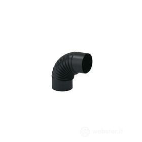 Gomito smaltato Ala 90^ 8 nero opaco (Pz 12) [ALA] (AZ)