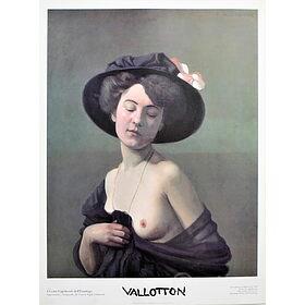 Félix Vallotton - Donna con cappello nero 1908 - Poster vintage originale anno 1999