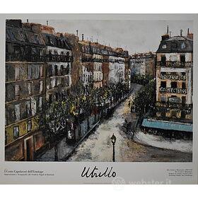 Maurice Utrillo - Rue Custine a Montmartre - Poster vintage originale anno 1999