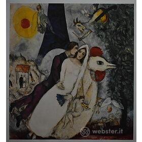 Marc Chagall - Sposi con Torre Eiffel 1938 - Poster vintage originale anno 2002