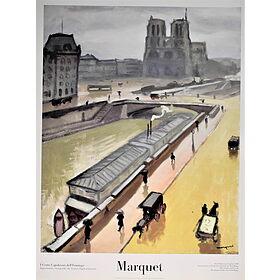 Albert Marquet - Giorno piovoso a Parigi. La cattedrale di Notre-Dame - Poster vintage originale anno 1999