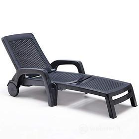 BICA 178.4 Miami Sedie, Antracite, 91.5x74x180 cm, 190x70x46 cm (AZ)