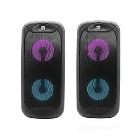 Xtreme videogames Casse Speakers BT TWIN TOWER con Luci LED e Microfono 33185 (AZ)