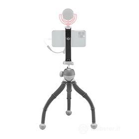 JOBY PodZilla Large Kit, Treppiede Flessibile con Testa a Sfera Inclusa e Attacco GripTight 360 Phone, per Smartphone e Fotocamere Mirrorless Compatte o Dispositivi fino a 2,5kg, Grigio (AZ)