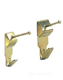 Vigor-Blinky 2958030 SIPA 5/202 Gancio x in Ferro Ottonato con Spillo a Testa Raggiata, N. 2, Set di 50 Pezzi (AZ)