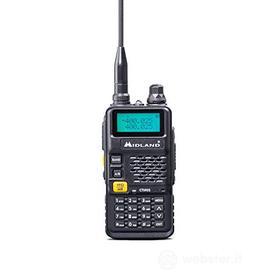 Midland CT590 S Radio Ricetrasmittente Amatoriale Dual Band 128 Canali Memorizzabili 1 Ricetrasmettitore, Antenna, Clip Cintura & MA31-L Microfono con Mono Auricolare Pneumatico