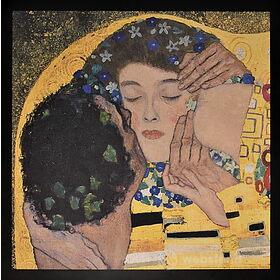 Gustav Klimt - Il bacio (particolare) - Poster vintage originale anno 1994