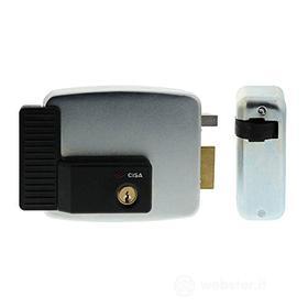 Cisa 11721801 Elettroserratura da applicare, 12 V, Zincato, Entrata 80, mano destra (AZ)