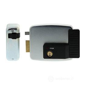 Cisa 11721802 Elettroserratura da applicare, 12 V, Zincato, Entrata 80, mano sinistra (AZ)