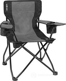 BRUNNER 0404038N.C20 Sedia Pieghevole da Campeggio con Ampi Braccioli, Grigio/Nero, Portata 102 kg (AZ)