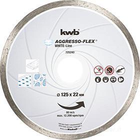 kwb Piastra di taglio a diamante Linea bianca 725240 (sinterizzata, bordo chiuso, 125 x 22 mm) A. A. per Einhell TC-AG 125 (AZ)