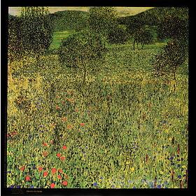 Gustav Klimt - Prato di fiori - Poster vintage originale anno 1996