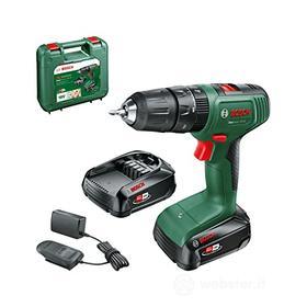 Bosch Trapano con percussione a batteria EasyImpact 18V-40 (2 batterie da 2,0 Ah, sistema 18 volt, in custodia per il trasporto) (AZ)