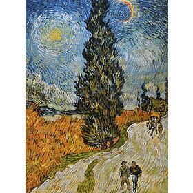 Vincent Van Gogh - Road with cypress and star 1890 - Poster vintage originale anno 1996