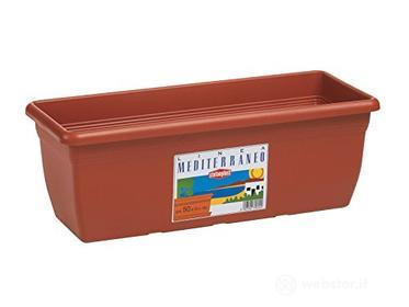 Stefanplast 3824380 Fioriera Mediterraneo Cm 80 Arredo da Esterno, Marrone, 80 cm (AZ)