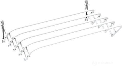 Gimi Brio Super 100 Stendibiancheria da Parete, Stendino a Fisarmonica, Estraibile, Spazio di Stenditura 5 m, Acciaio, 100 x 43 x 23 cm (AZ)