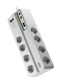 APC Performance Surge Arrest - Presa Filtrata - PMF83VT-IT - 8 Uscite Schuko/Italiane - Protezione Linea Video (Coassiale) e Telefonica (AZ)