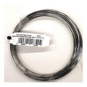 Conf. 50 gr. matassina filo di acciaio INOX  d. 1,5 mm