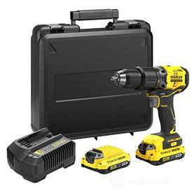 Trapano percussione batteria Stanley SFMCD715D2K Fatmax