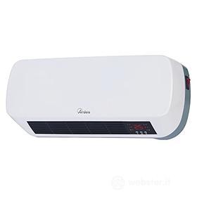 ARDES AR4W04P PARETO WEEK 2 Termoventilatore Ceramico da Parete 2000W Waterproof, Termoventilatore da Bagno Programmabile Timer 12 Ore, Pannello Ceramica Bianco Smart con Magic Display Digitale LED (AZ)