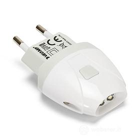 VELAMP Torcia d'Emergenza Automatica con Funzione Luce di Cortesia, LED 1 W, Bianco, 7.96 x 4.9 x 2.42 cm (AZ)