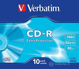 Supporto Magnetico - CD Masterizzabile CD-R 700MB con Extra Protezione Slim Case da 10 pz (AZ)