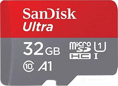 SanDisk Ultra Scheda di Memoria microSDXC con Adattatore SD, fino a 120 MB/s, Prestazioni dell'App A1, Clase 10, U1, 32 GB (AZ)