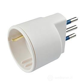 Adattatore spina tedesca-italiana 10A bianco (AZ)