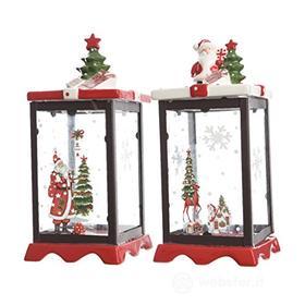 Dol Lantern 2ass Con Albero Santa Top Confezionato Per Piece In Bubblewrap